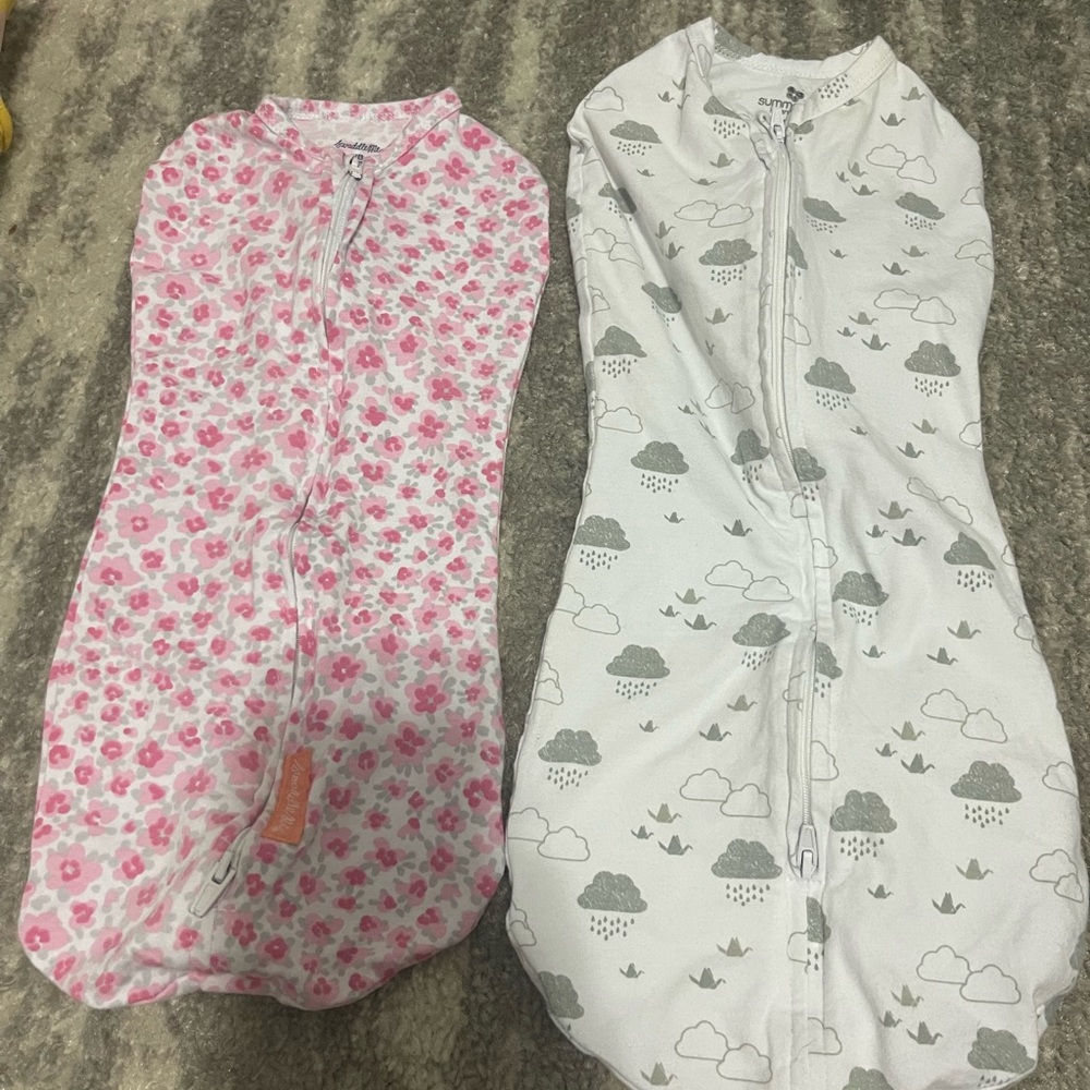 Newborn zip up swaddles